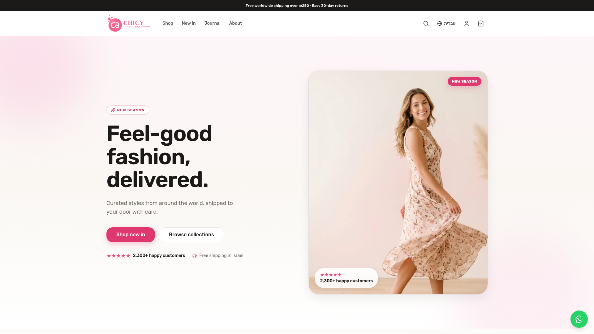 Chicy Boutique website preview