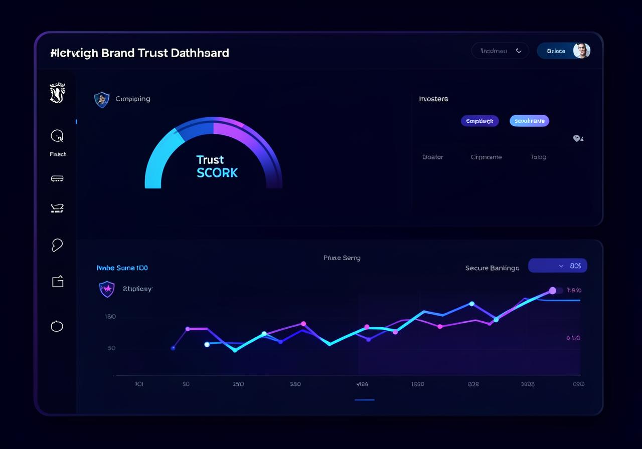 Trust score dashboard for a financial brand